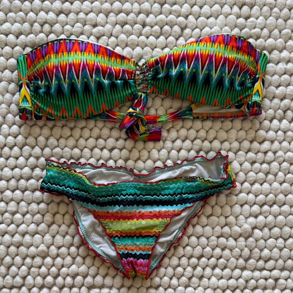 Luli Fama Tulum Party Knotted Bikini Set